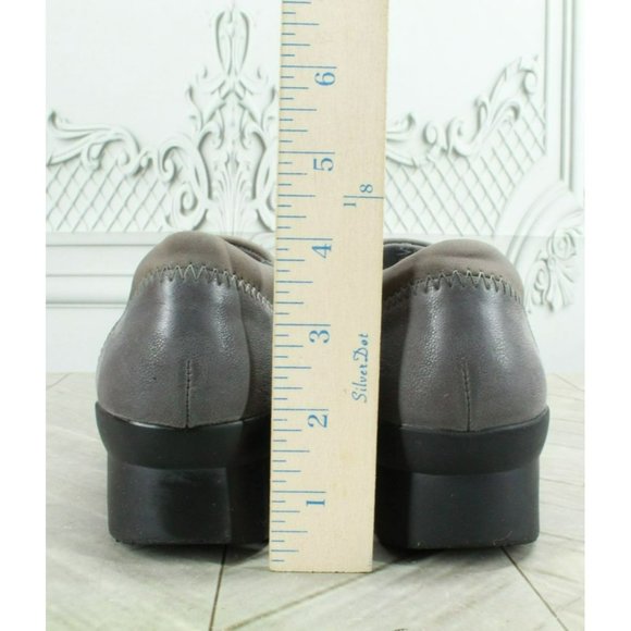 Clarks Cloudsteppers Caddell Denali Gray Leather Casual Slip On Shoes Size 8 M - Picture 6 of 9